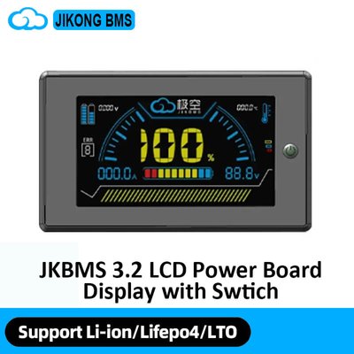 JK BMS (Jikong) LCD дисплей 3.2", з кнопкою активації JKBMS 3.2 LCD фото