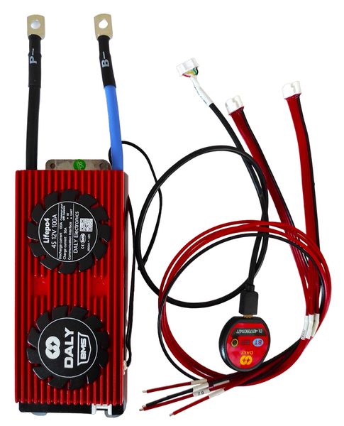 DALY Smart BMS LiFePo4 4S 12V 100A порт Uart (з датчиком температури, Bluetooth) BMS-DAL-4S-100 фото